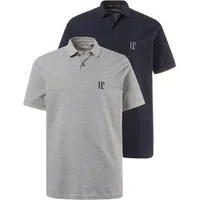 JP1880 Poloshirt Poloshirts Basic 2er-Pack Piqué gekämmte Baumwolle (2-tlg)