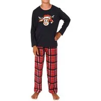 Normann Pyjama Kinder Weihnachts Schlafanzug UNISEX Pyjama mit Renntier Motiv