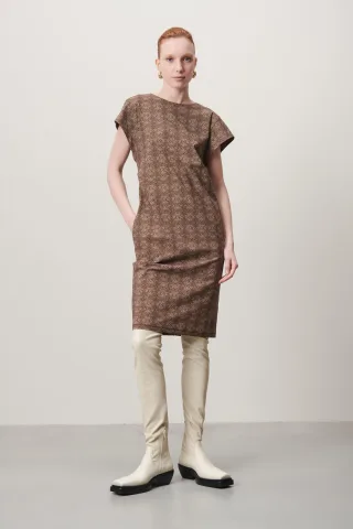 Jane Lushka - Domina Dress Technical Jersey brown - Gr. - L