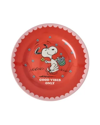 Rice Melamin Teller mit Snoopy Print, rot