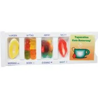 Fruchtgummi Bären & Co. Süßigkeit, Tablettenbox Gute Besserung gefüllt mit Fruchtgummi Scherzartikel 25g