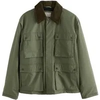 Next Cargojacke Wachsjacke mit Cordkragen (1-St)