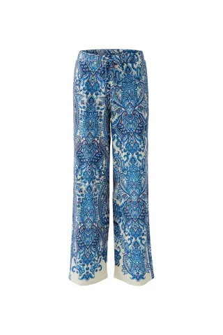 Oui - Schlupfhose offwhite blue - Gr. - 44