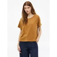 s.Oliver Kurzarmshirt T-Shirt T-Shirt mit Garment Dye und offenen Kanten