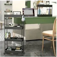 SPACEKEEPER Servierwagen 4-stöckiger schmaler Rollwagen, Badorganizer, Küchenorganizer, (1 St), Mobiler Aufbewahrungswagen für enge Nischen, Küche & Wäscherei