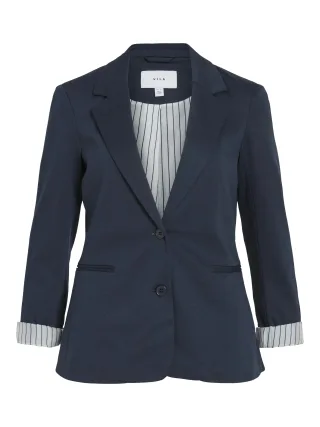 VILA - VISAGA L/S JERSEY BLAZER/5/KA Navy Blazer - Gr. - S