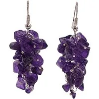 Firetti Paar Ohrhaken Schmuck Geschenk Silber 925 Ohrschmuck Ohrringe Edelsteine, Made in Germany - mit Amethyst