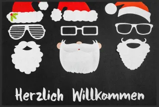 Fussmatte Herzlich Willkommen Weihnachten 10301 | Größe: 60 cm x 45 cm