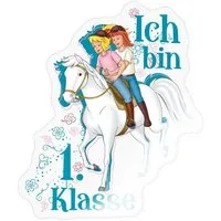 Spreadshirt Aufkleber Bibi und Tina Ich Bin 1. Klasse Sticker Aufkleber