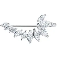 Secretforyou Anstecknadel Brosche Anstecknadel 925 Silber Zirkonia Echtschmuck, 925 Sterling Silber