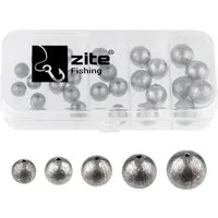 Zite Kugelblei Set 5-20g 30 STK Lochblei mit Schnurkanal Grund- & Strömungsangeln