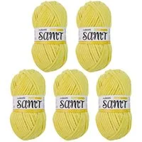 myboshi Samt Wolle, Chenille Garn Häkelwolle, 100 m (5-St., Samt Wolle Original Chenille Garn), Uni