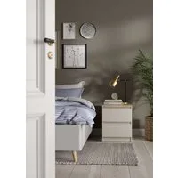 Home affaire Nachttisch Naia, Eleganter Nachttisch mit 2 Schubladen
