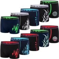 L&K Boxershorts 1102-1120 (10er-Pack) Unterhosen Herren aus Baumwolle