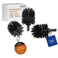 Keuco WC-Reinigungsbürste Ersatzbürstenkopf 3er Set, (3er Set, Ersatzbürstenköpfe, 3er-Set lose), schwarz, für Plan, Rose, Aveno, Reva, Moll, Edition 90, Ø 6,7 cm