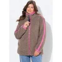Laurasøn Bouclèjacke Teddyjacke Stehkragen Langarm