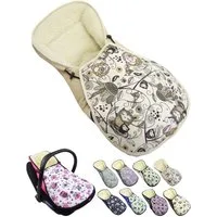 BambiniWelt by Rafael K. Fußsack Winterfußsack für Babyschale kompatibel mit Maxi-Cosi mit Wolle