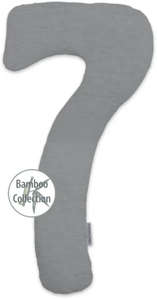 Theraline my7 Schlaf- und Stillkissen Dessin 170 Melange mittelgrau Bamboo Collection