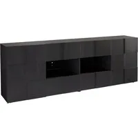 Home affaire Sideboard Dama Breite 241, Kommode 2 Türen u. 4 Schubkästen, Anrichte, Front in 3D-Optik, viel Stauraum, verschiedene Farben