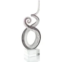 Levandeo® Skulptur, Designer Skulptur Glas 26x13cm Design Glasskulptur Hochwertiges