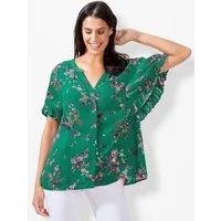 Witt Klassische Bluse Druckbluse Kurzarm