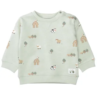 STACCATO - Kn.-Sweatshirt,oversized dusty green aop - Gr. - 86