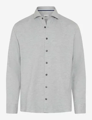 Brax Herren Hemd Style HAROLD platin, hellgrau, Gr. M