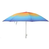 Meinposten Sonnenschirm Strandschirm Balkonschirm UV Schutz 50+ blau gelb 155 cm bunt, abknickbar