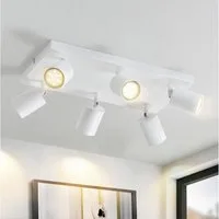 ZMH LED Deckenstrahler 6 Flammig Modern GU10 Spots 330° Schwenkbar Deckenspots Flur Küche, Hochwertige Matreial, LED fest integriert, Wandstrahler für Wohnzimmer Schlafzimmer