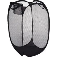 Koopman Wäschenetz Wäschebehälter Wäschesammler Waschbehälter Mesh-Netz,(Stück, 1-St., Packung), Schwarz, 58x36x36cm, Pop-Up, Nylon, Tragegriff