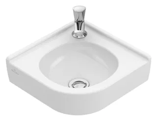 Villeroy & Boch Eck-Handwaschbecken O.novo 7310 320mm Schenkellänge , 1 Hahnloch ohne Überlauf Weiß 731033R1