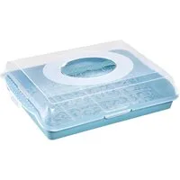 keeeper Kuchentransportbox Party Butler Kuchenbehälter 45x35x11cm, Kunststoff, Ideal für die Aufbewahrung und den Transport von Kuchen