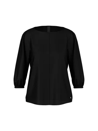 Marc Cain Additions - Feminine Bluse in reiner Seide black - Gr. - 42
