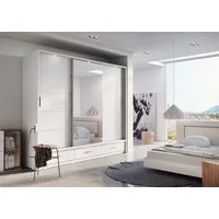 Compleo Kleiderschrank ARTI 01 mit 3 Schubladen, mit Spiegel, 3-türig Schwebetürenschrank