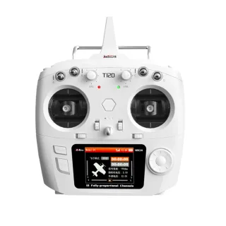 RadioLink T12D 2.4GHz 12CH PWM & SBUS & PPM & CRSF 2.8-Inch Color Screen JR Radio Transmitter with R12F Receiver for Hel