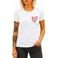 Banco T-Shirt Damen Shirt Classic Top Sommer Love Liebe Herz Premium T-Shirt aus 100% Baumwolle
