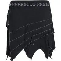 Vishes Zipfelrock Zipfelrock Elfenrock Patchwork Asymmetrisch Tasche Hippie, Ethno, Goa Style