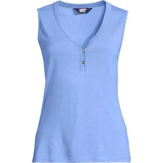Top aus Leinenmix für Damen, Damen, size: regular, Gelb, Baumwolle/Leinen/Baumwoll-Mischung, by Lands' End