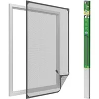 easylife Insektenschutz-Fensterrahmen Easylife PVC Magnetrahmen Fliegengitter Größe:120 x 140 cm,Anthrazit, (1-St)