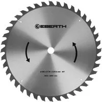 EBERTH Kreissägeblatt aus Stahl mit Hartmetall-Zähnen 450mm Durchmesser, 30mm Bohrung, 2.5mm Blättstärke, 3.5mm Schnittbreite, 40 Zähne, RPM Max. 3500