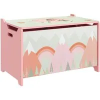 ZONEKIZ Aufbewahrungsbox mit Deckel, Tierdesign (Spielzeugtruhe, 1 St., Spielzeugbox), für Kinderzimmer, Schlafzimmer, Rosa