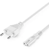 deleyCON deleyCON 1m Netzkabel Stromkabel Eurostecker - C7 Buchse Stromkabel