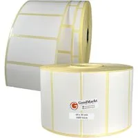 GoodMarkt Etiketten 60x30mm Selbstklebende Thermo Etiketten auf Rolle 1000 Labels, Adressetiketten Haushaltsetiketten Bedruckbar Aufkleber für Büro Küche