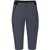 Bergson Outdoorhose VIDAA COMFORT Capri (slim) Damen 3/4 Wanderhose, leicht, strapazierfähig, Normalgrößen, grau/blau