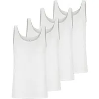 Schiesser Unterhemd 4er Pack Cotton Essentials Feinripp (Spar-Set, 4-St) Unterhemd / Tanktop - Baumwolle - Strapazierfähig