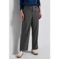 STREET ONE Stoffhose kariert, mit Viskose und Stretch