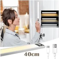 MUPOO LED Lichtleiste LED Nachtlicht LED Unterbauleuchte 78/120/172 LEDs, USB-Betrieben, 40 CM/172 LEDs/500LM, LED fest integriert, Magnetisch,Kabellos, mit bewegungsmelder,Kaltweiß, Warmweiß, Naturweiß
