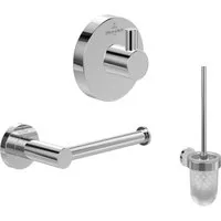 Villeroy & Boch Toilettenpapierhalter, Handtuchhaken, Toilettenpapierhalter & Bürstengarnitur, Chrom