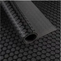 ANRO Vinylboden DIONIS PVC-Bodenbelag Noppen 1,5 mm wasserabweisend Privat/Gewerbe, Feuchtigkeitsbarriere, feine Optik, langlebig, Einzelstück, eine Rolle Bodenbelag, Isolierend und wasserbeständig Größe: 100x100cm Coins Schwarz