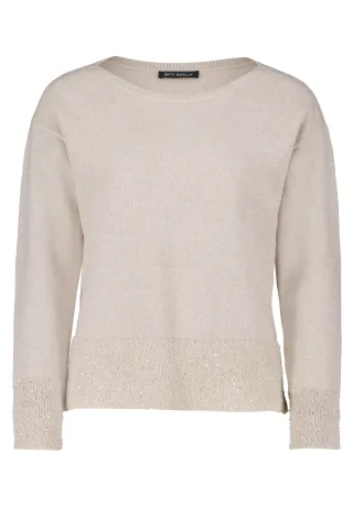 Betty Barclay - Strickpullover taupe melange - Gr. - 38